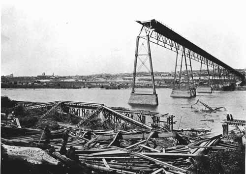 High bridge after tornado in 1904