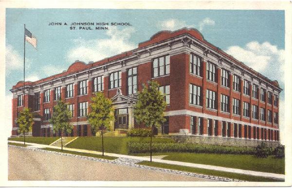 Johnson High School postcard